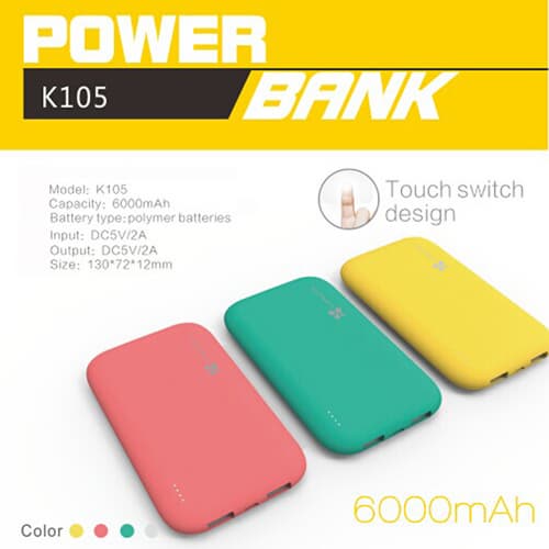 Touch button card power bank 10000mah slim mobile power new